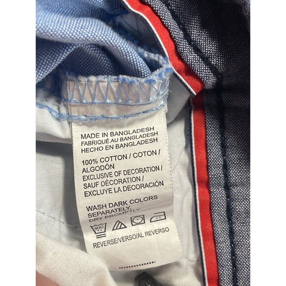 Izod Mens Light Blue Cotton Shorts Size 38 - Picture 5 of 5